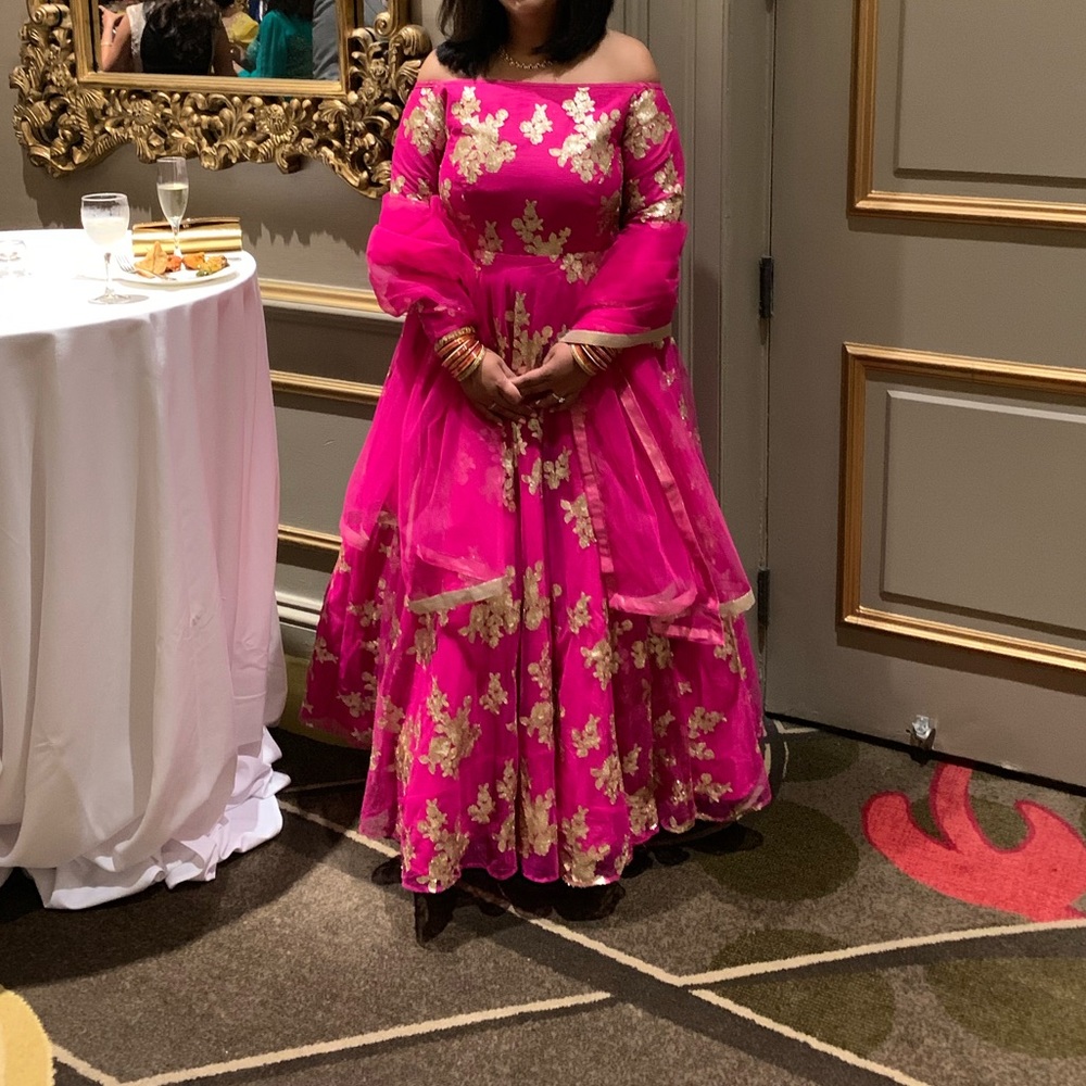 Off shoulder Gorgeous Anarkali gown